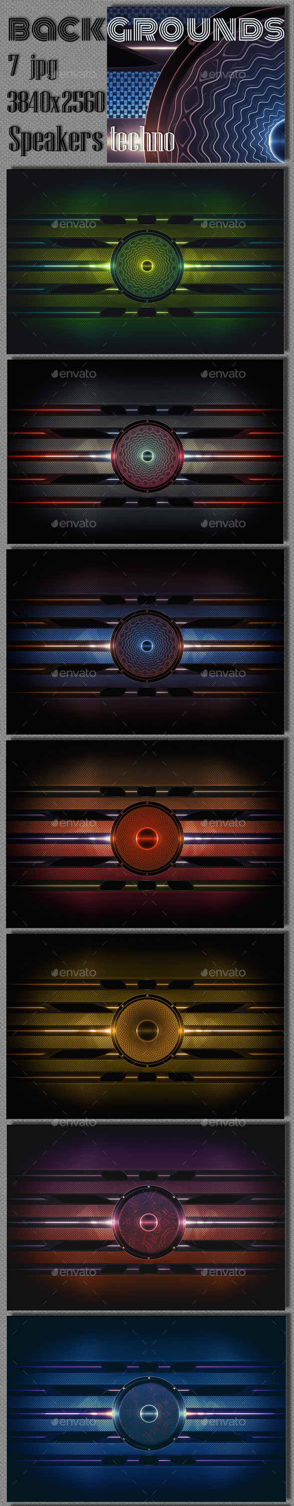 GraphicRiver Abstract Techno Music Speakers 8850125 GraphicRiver Abstract Techno Music Speakers 8850125