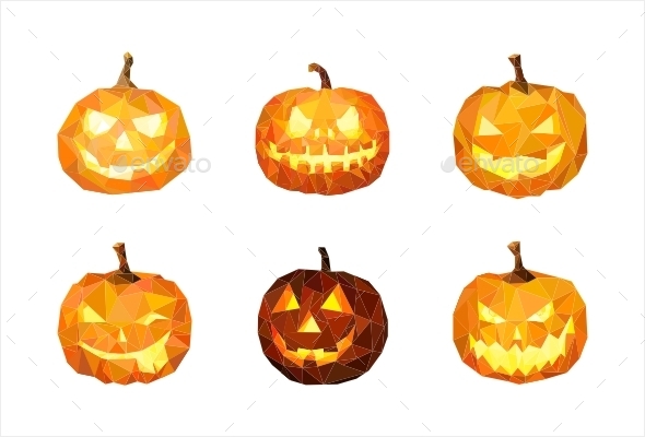 GraphicRiver Geometric Pumpkin For Halloween Set 8850227 GraphicRiver Geometric Pumpkin For Halloween Set 8850227