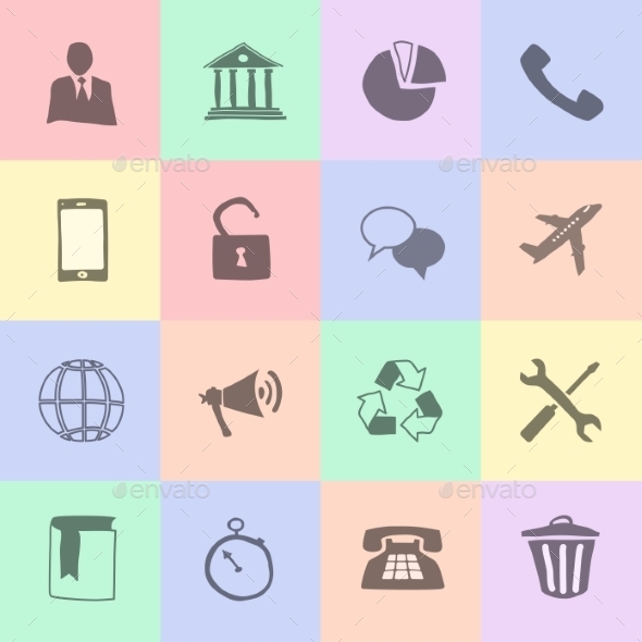 Hand Drawn Flat Icons Hand Drawn Flat Icons