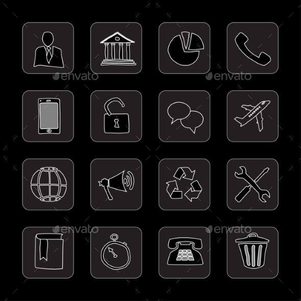 Hand Drawn Flat Icons Hand Drawn Flat Icons