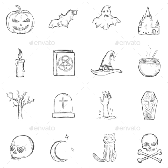 GraphicRiver Halloween Sketch Icons 8850858 GraphicRiver Halloween Sketch Icons 8850858
