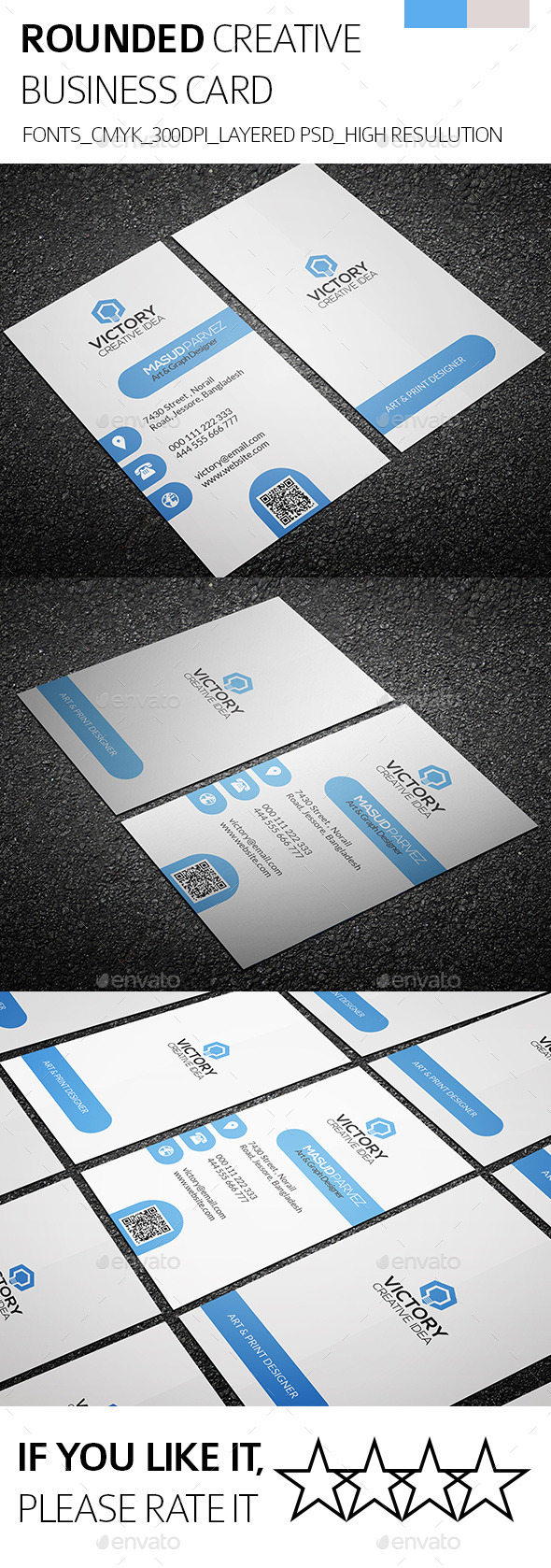 GraphicRiver Rounded & Creative Business Card 8852498 GraphicRiver Rounded & Creative Business Card 8852498