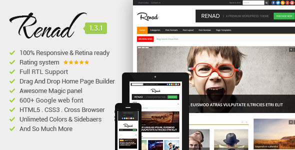 Renad Clean & Modern WordPress Magazine Theme Renad Clean & Modern WordPress Magazine Theme