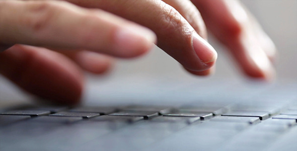 Hands Write on the Keyboard Hands Write on the Keyboard