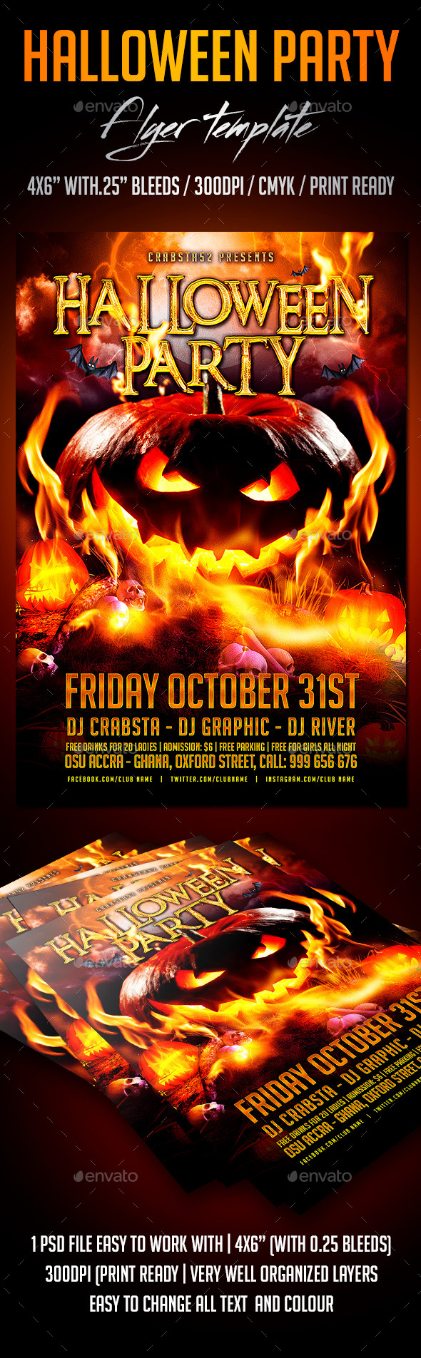 Halloween Party Flyer Template