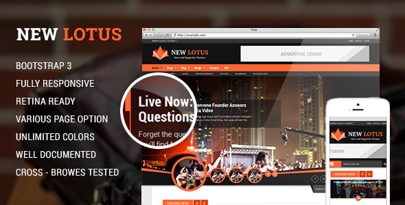 New Lotus Magazine HTML5 template