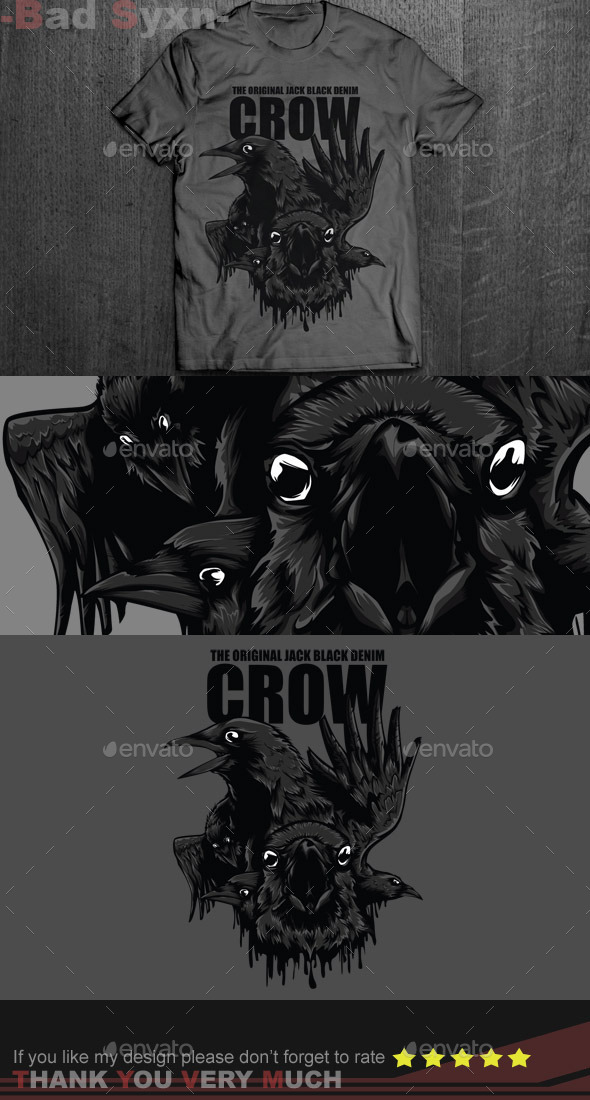 GraphicRiver Black Crow T-Shirt Design 8664681 GraphicRiver Black Crow T-Shirt Design 8664681