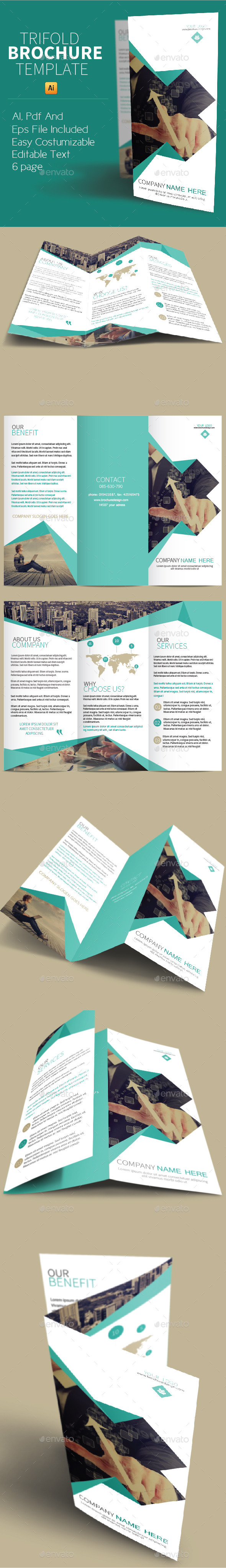 GraphicRiver Trifold Brochure Template 8854380 GraphicRiver Trifold Brochure Template 8854380