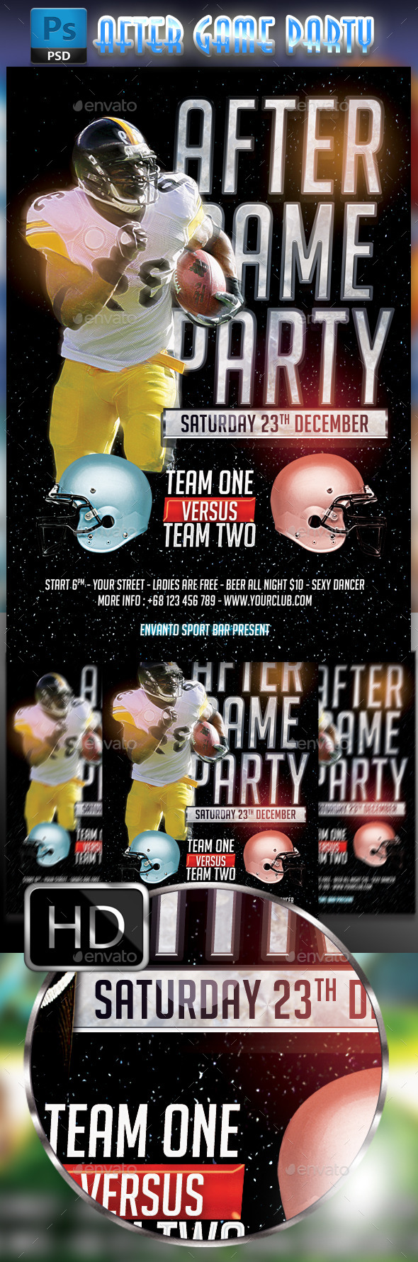 GraphicRiver After Game Party Flyer Template America football 8844122 GraphicRiver After Game Party Flyer Template America football 8844122