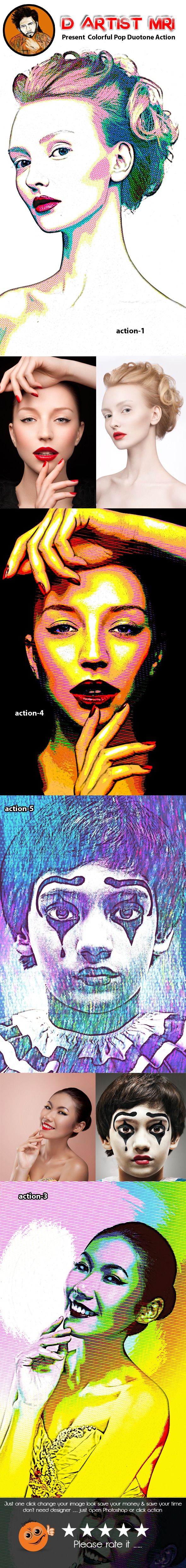 GraphicRiver Colorful Pop Duotone Action 8855452 GraphicRiver Colorful Pop Duotone Action 8855452