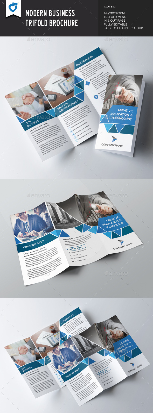 GraphicRiver Modern Business Trifold 8856443 GraphicRiver Modern Business Trifold 8856443