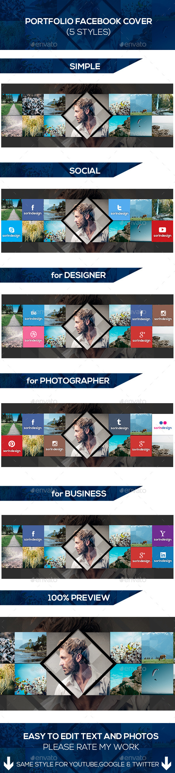 GraphicRiver Portfolio Facebook Covers Pack 8792899 GraphicRiver Portfolio Facebook Covers Pack 8792899