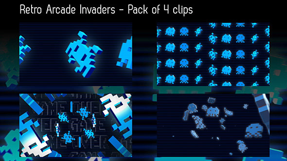 Retro Arcade Invaders 4-Pack Retro Arcade Invaders 4-Pack