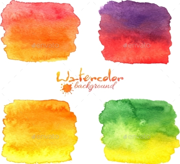 GraphicRiver Watercolor Painted Banners Vector Set 8861442 GraphicRiver Watercolor Painted Banners Vector Set 8861442