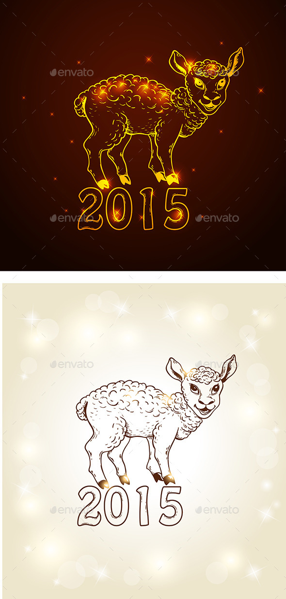 GraphicRiver New Year Card with Yeanling 8861443 GraphicRiver New Year Card with Yeanling 8861443
