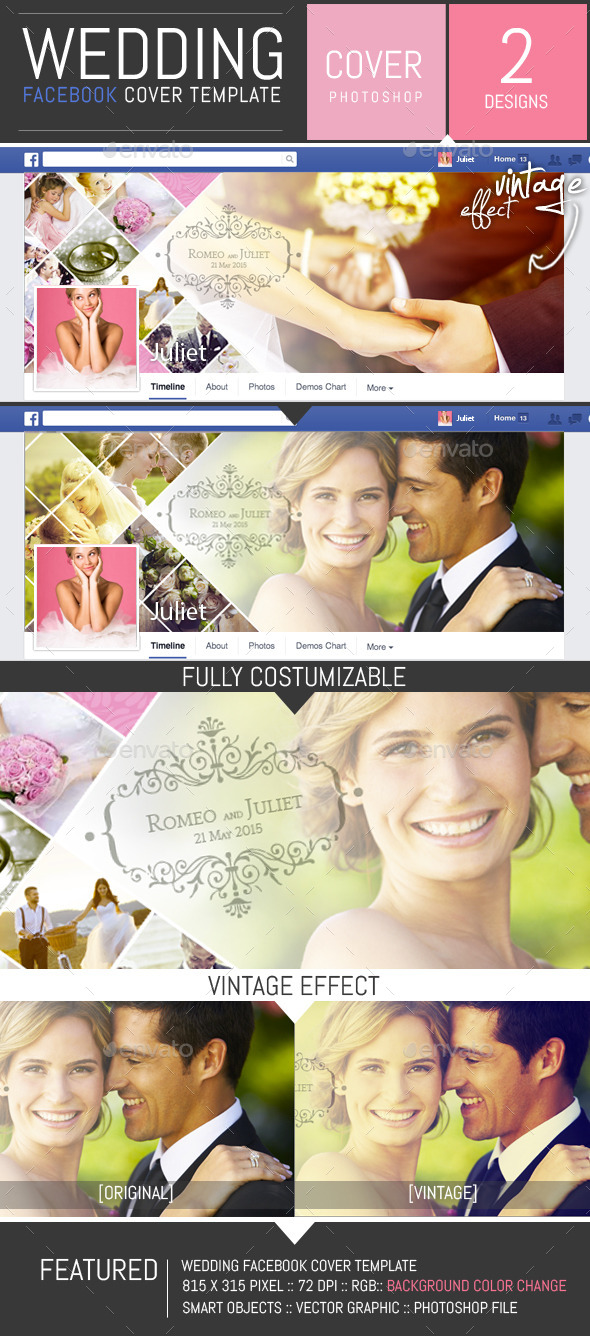 GraphicRiver Wedding Photo Album Facebook Cover Template 8851344 GraphicRiver Wedding Photo Album Facebook Cover Template 8851344
