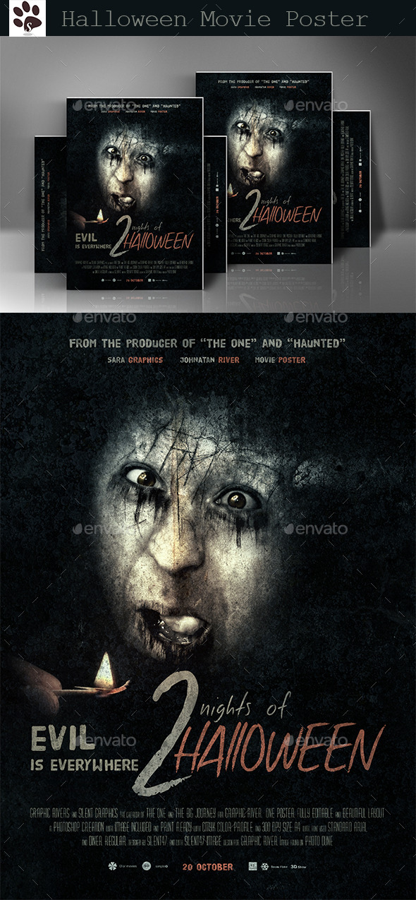 GraphicRiver Halloween Movie Poster 8861909 GraphicRiver Halloween Movie Poster 8861909