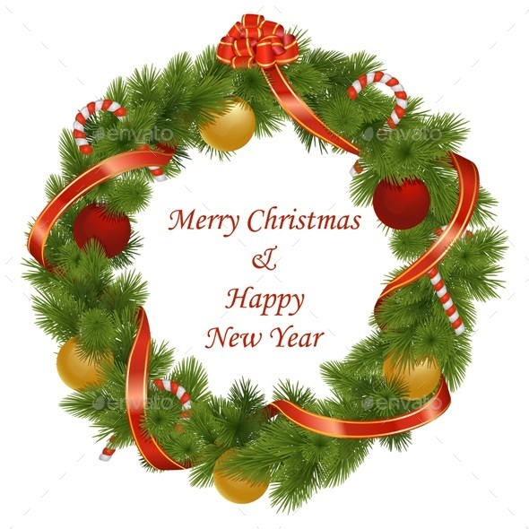 GraphicRiver Vector Christmas Wreath 8861908 GraphicRiver Vector Christmas Wreath 8861908