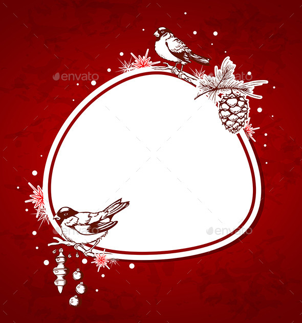 Background with Birds and Decorations Background with Birds and Decorations