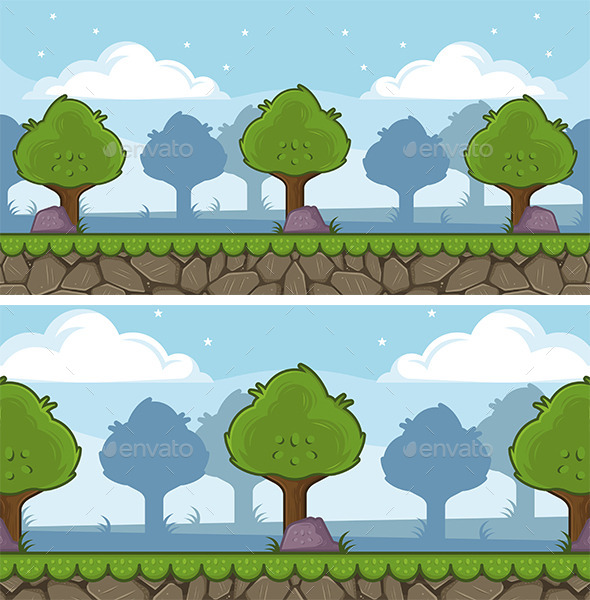 GraphicRiver Platform Game Background 8794672 GraphicRiver Platform Game Background 8794672