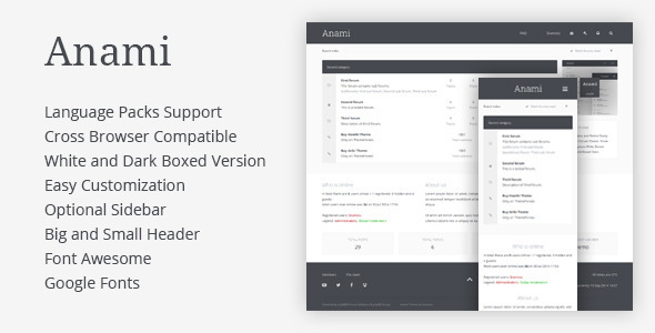 Anami - Responsive phpBB3 Forum Theme