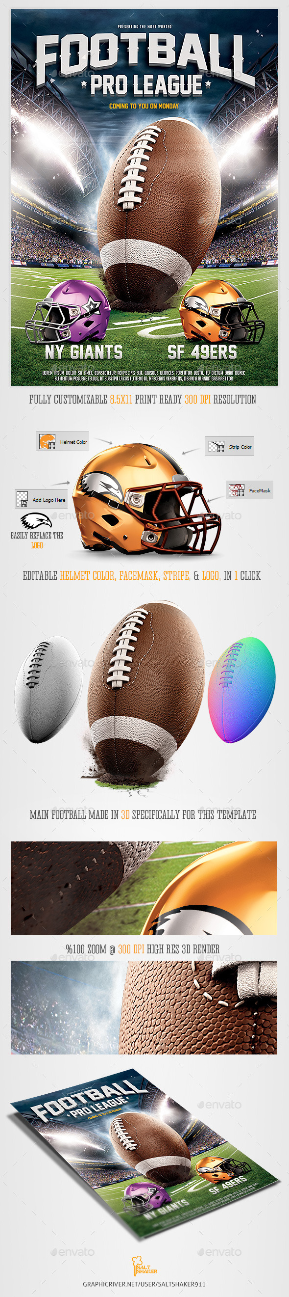 GraphicRiver American Football League Flyer Template 8866378 GraphicRiver American Football League Flyer Template 8866378