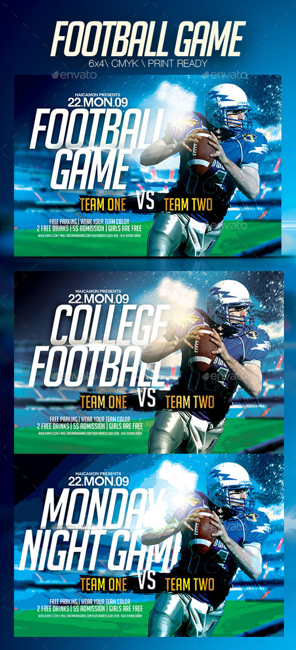 GraphicRiver Football Game Template Flyer 8861048 GraphicRiver Football Game Template Flyer 8861048
