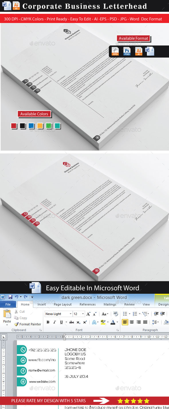 GraphicRiver Vectorial Business Letterhead 8867259 GraphicRiver Vectorial Business Letterhead 8867259