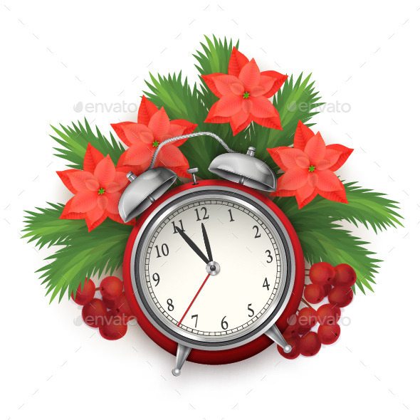 Christmas Time Composition with Alarm Clock (Christmas)