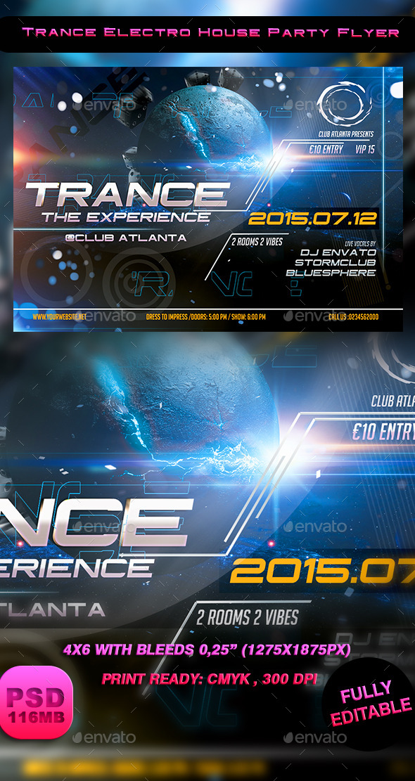 GraphicRiver Trance Electro House Party Flyer 8869581 GraphicRiver Trance Electro House Party Flyer 8869581