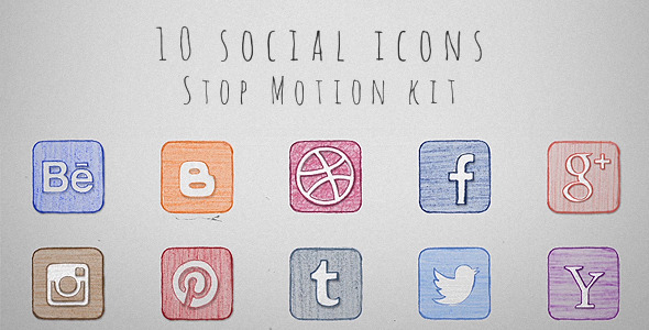 Social Icons Stop Motion Kit Social Icons Stop Motion Kit