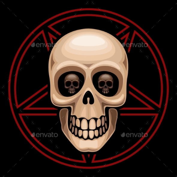 GraphicRiver Skull and Pentagram 8872729 GraphicRiver Skull and Pentagram 8872729