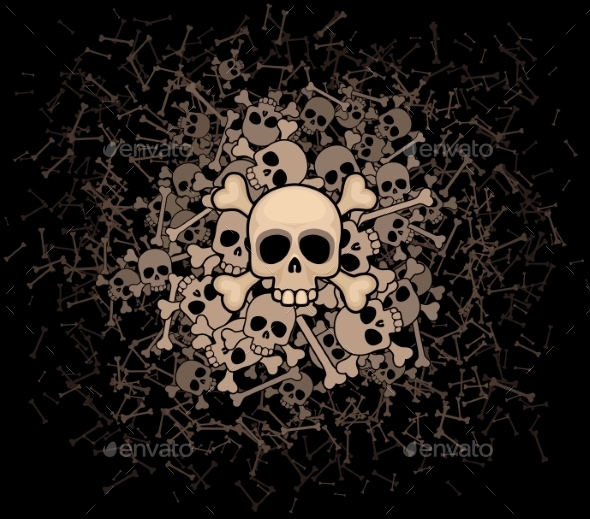GraphicRiver Heap of Skulls and Bones 8872803 GraphicRiver Heap of Skulls and Bones 8872803
