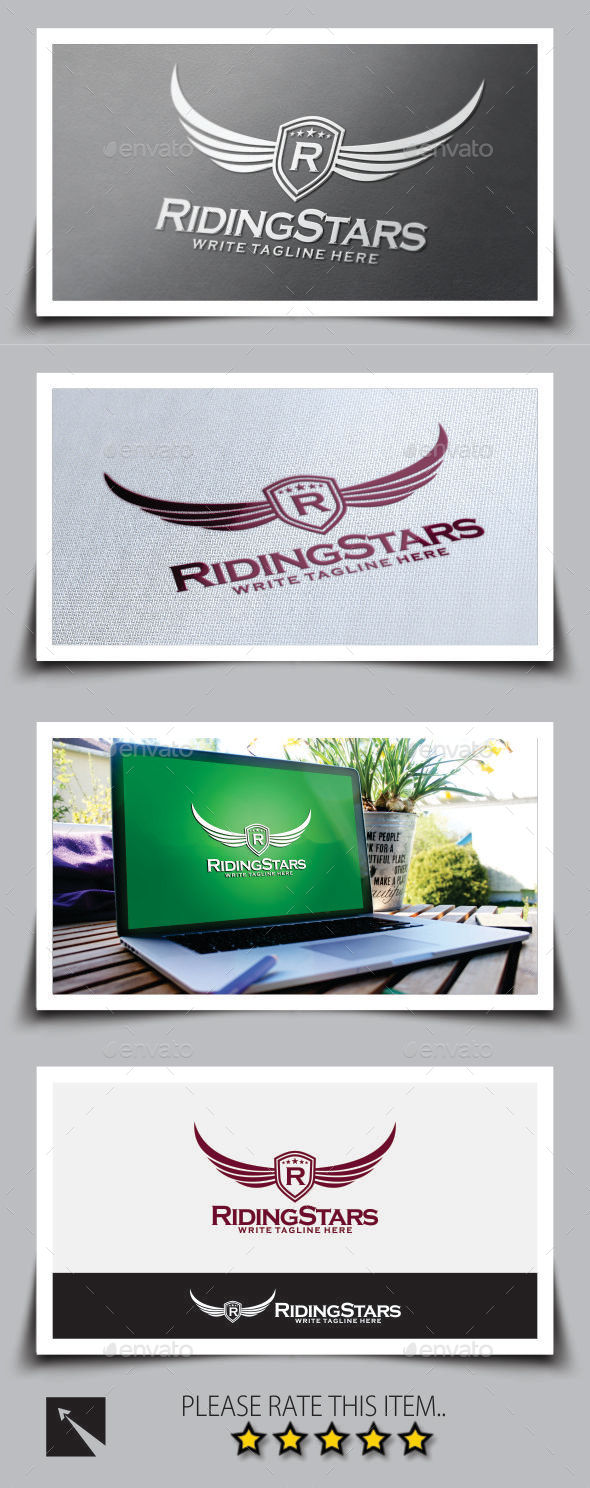 Riding Stars Logo Template