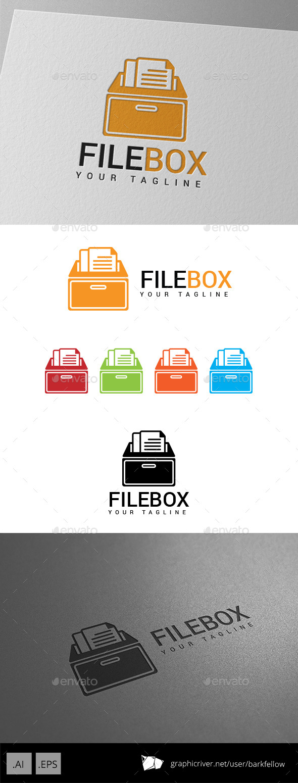 File Document Box Logo