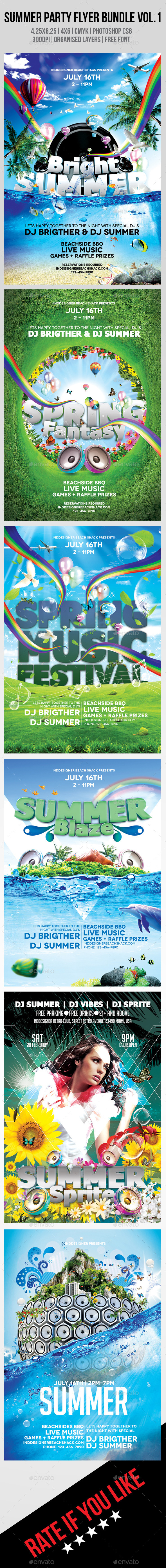 GraphicRiver Summer Party Flyer Bundle Vol.1 8862643 GraphicRiver Summer Party Flyer Bundle Vol.1 8862643