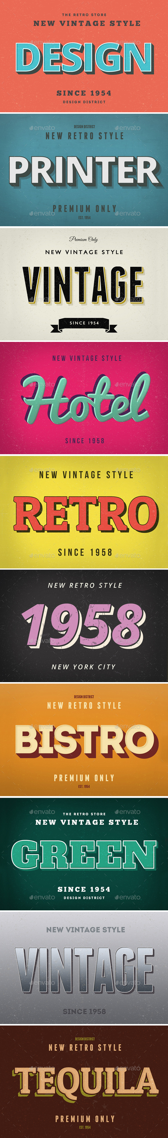 GraphicRiver Retro Text Effects Vintage Style 8874488 GraphicRiver Retro Text Effects Vintage Style 8874488