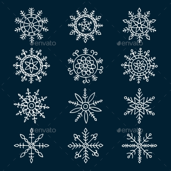 GraphicRiver Snowflake Set 8876316 GraphicRiver Snowflake Set 8876316