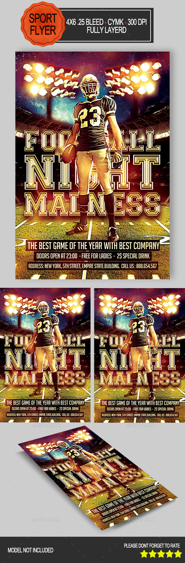 GraphicRiver Football Night Flyer 8876441 GraphicRiver Football Night Flyer 8876441