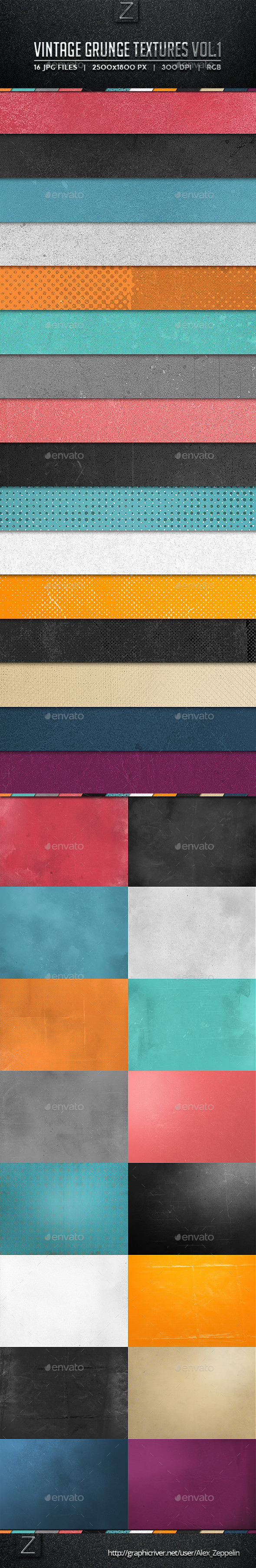 GraphicRiver Vintage Grunge Textures Vol.1 8877298 GraphicRiver Vintage Grunge Textures Vol.1 8877298