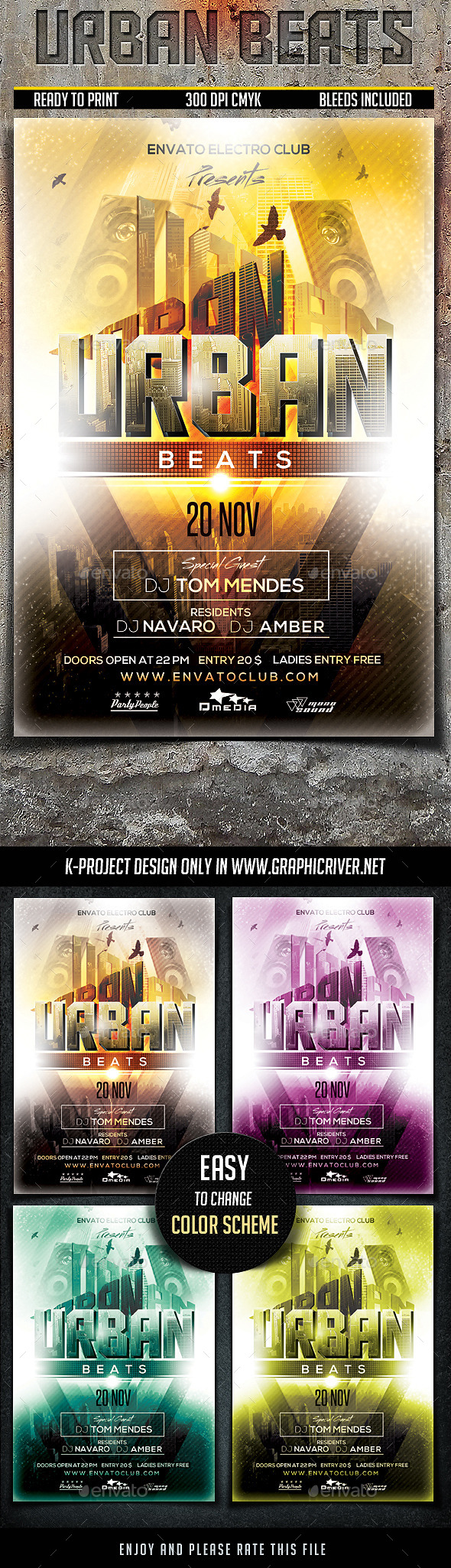 GraphicRiver Urban Beats Party Flyer 8878987 GraphicRiver Urban Beats Party Flyer 8878987