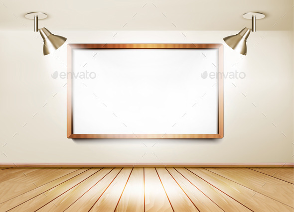 GraphicRiver Showroom with Wooden Floor White Board 8879269 GraphicRiver Showroom with Wooden Floor White Board 8879269
