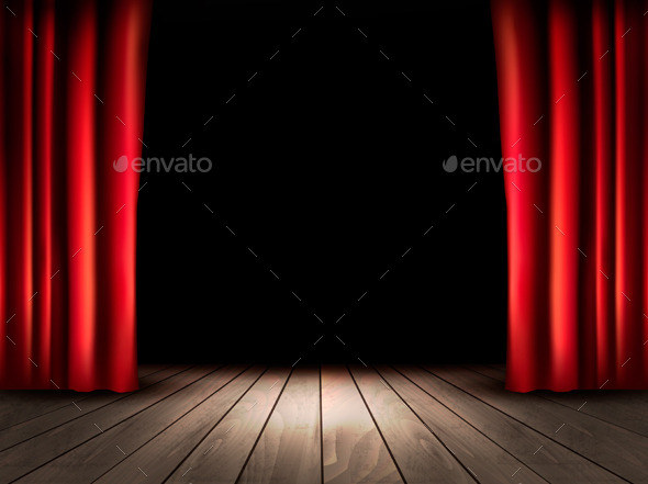 GraphicRiver Theater Stage with Wooden Floor and Red Curtains 8879291 GraphicRiver Theater Stage with Wooden Floor and Red Curtains 8879291