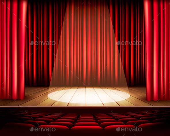 GraphicRiver Theater Stage with a Red Curtain 8879309 GraphicRiver Theater Stage with a Red Curtain 8879309