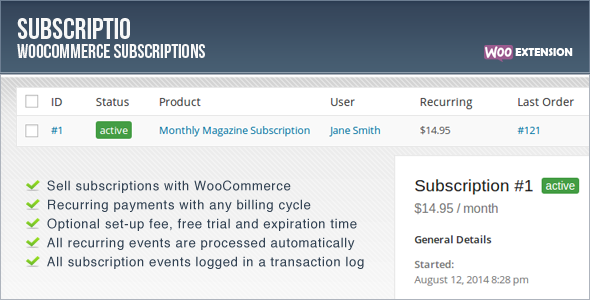 Subscriptio - WooCommerce Subscriptions - CodeCanyon Item for Sale