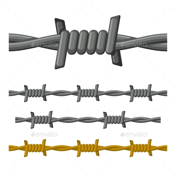GraphicRiver Barbed Wire Seamless Set Vector 8882470 GraphicRiver Barbed Wire Seamless Set Vector 8882470