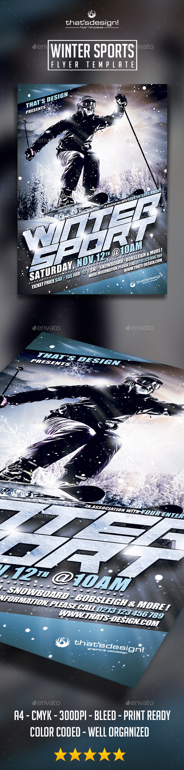 GraphicRiver Winter Sports Flyer Poster Template 8883406 GraphicRiver Winter Sports Flyer Poster Template 8883406