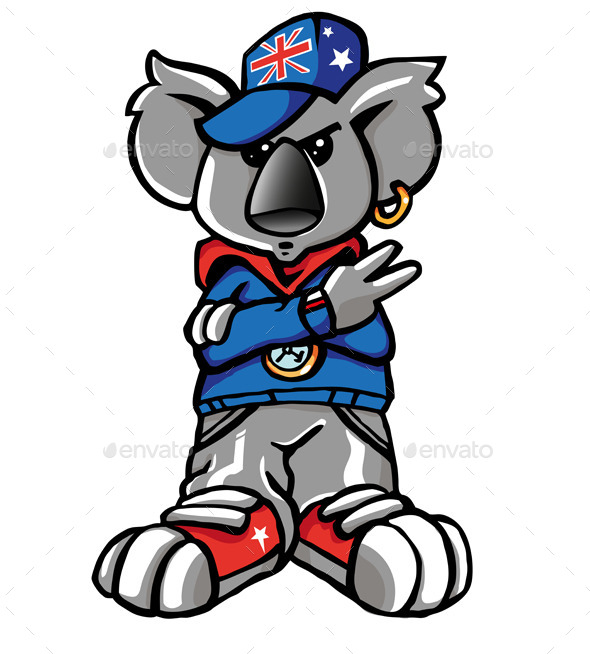 GraphicRiver koala Rap Cartoon 8727470 GraphicRiver koala Rap Cartoon 8727470