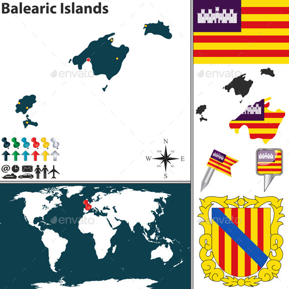 Map of Balearic Islands (Travel)