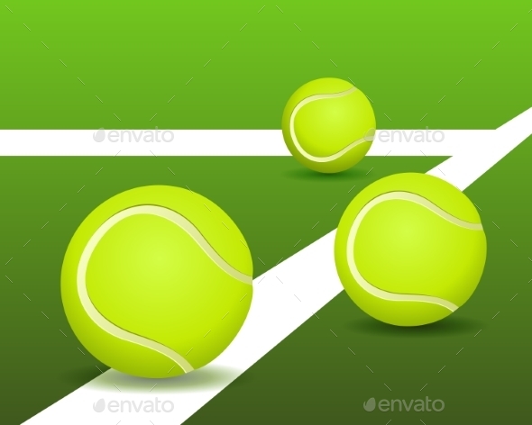 Tennis Balls on the Court (Sports/Activity)